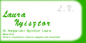 laura nyisztor business card